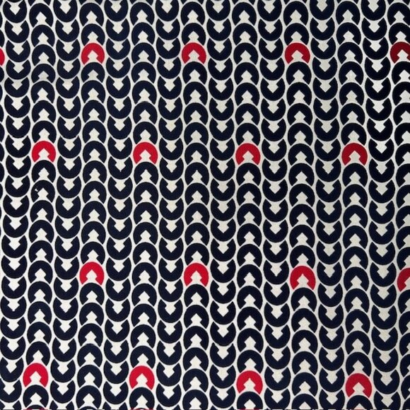 Egen Babydoll Navy, Red and White Patterned Top Size S - Picture 9 of 9